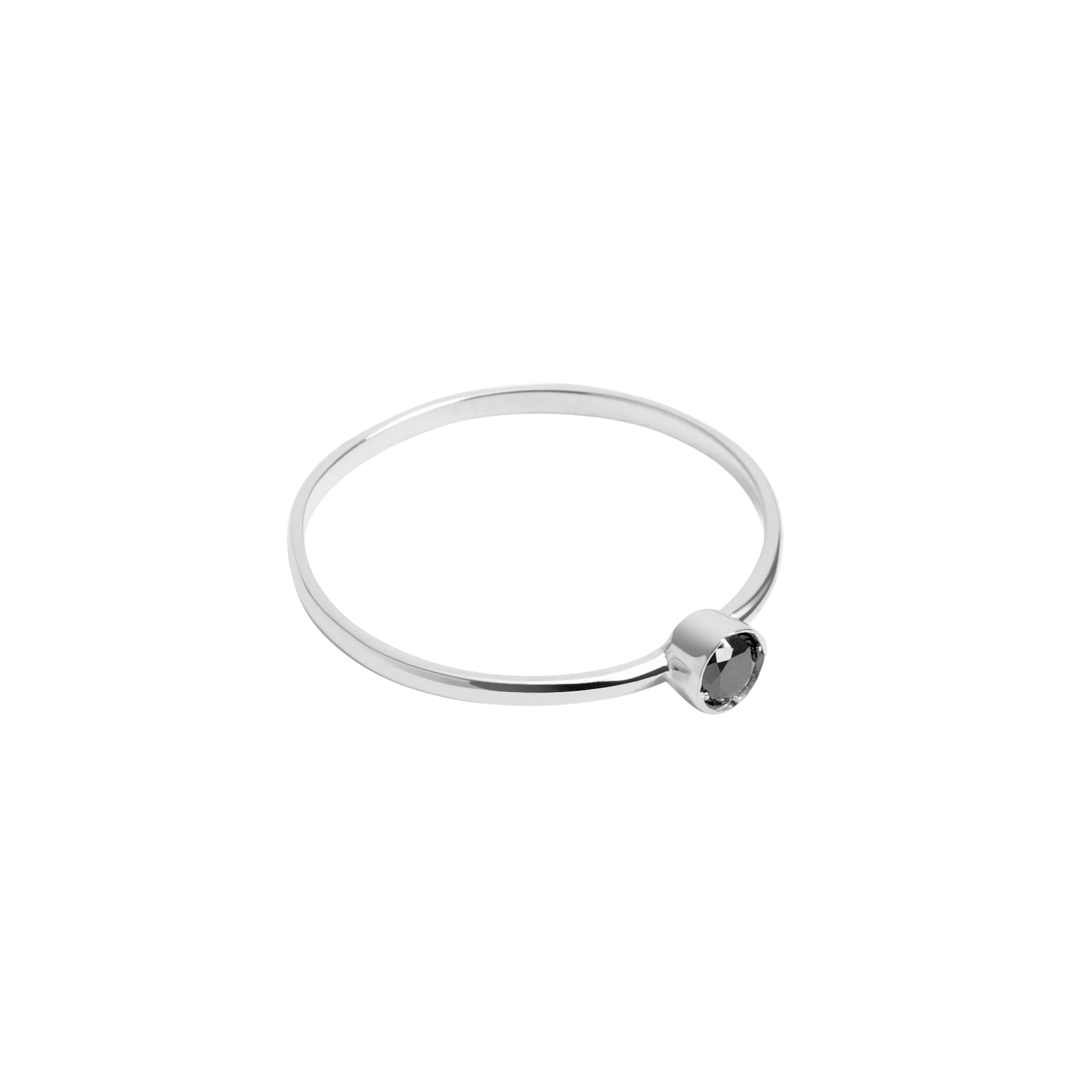 Black Diamond Ring Sterling Silver White Gold Vermeil 14k White Gold 18k White Gold Black Diamonds Laid down