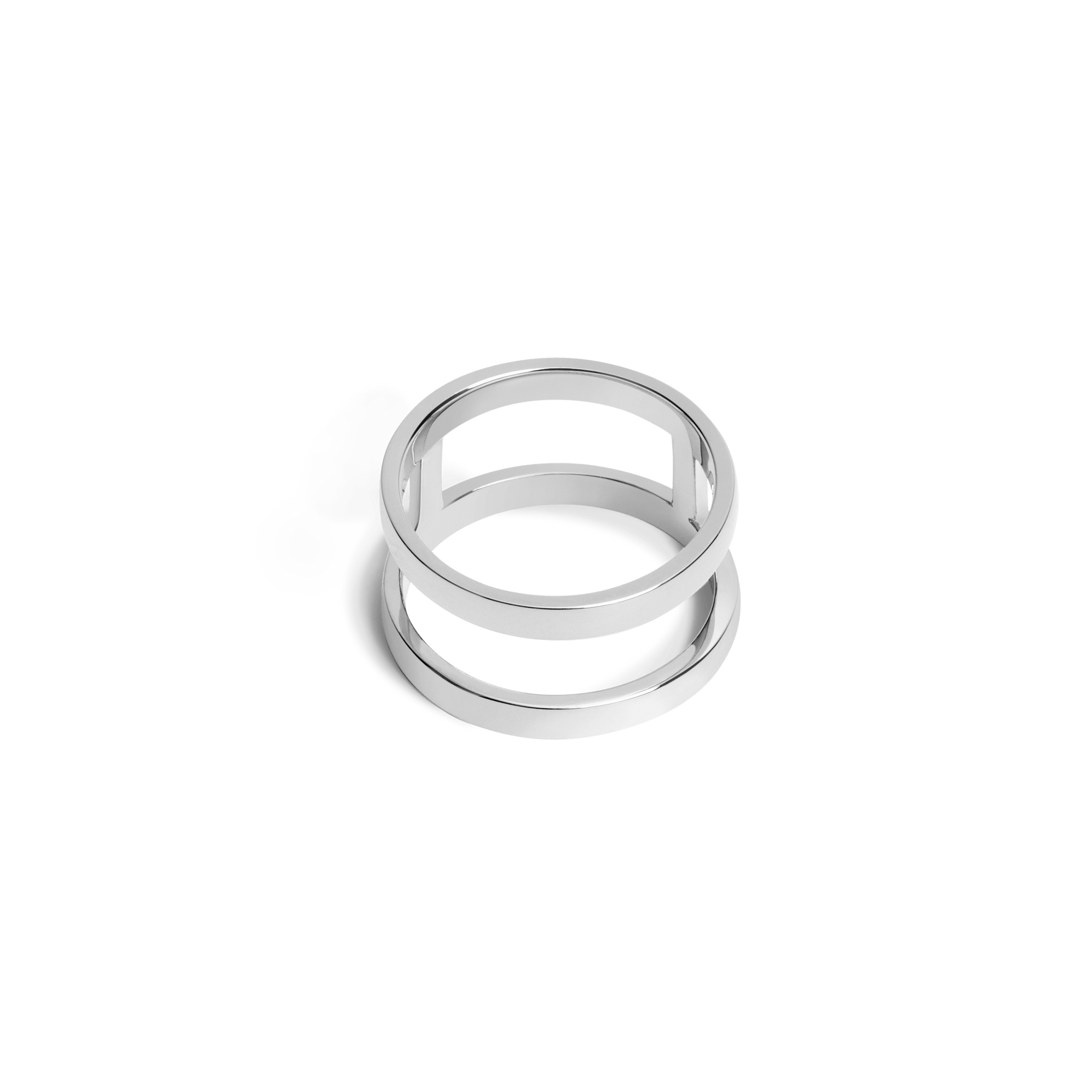 Bridge Ring Sterling Silver White Gold Vermeil 14k White Gold 18k White Gold Laid down
