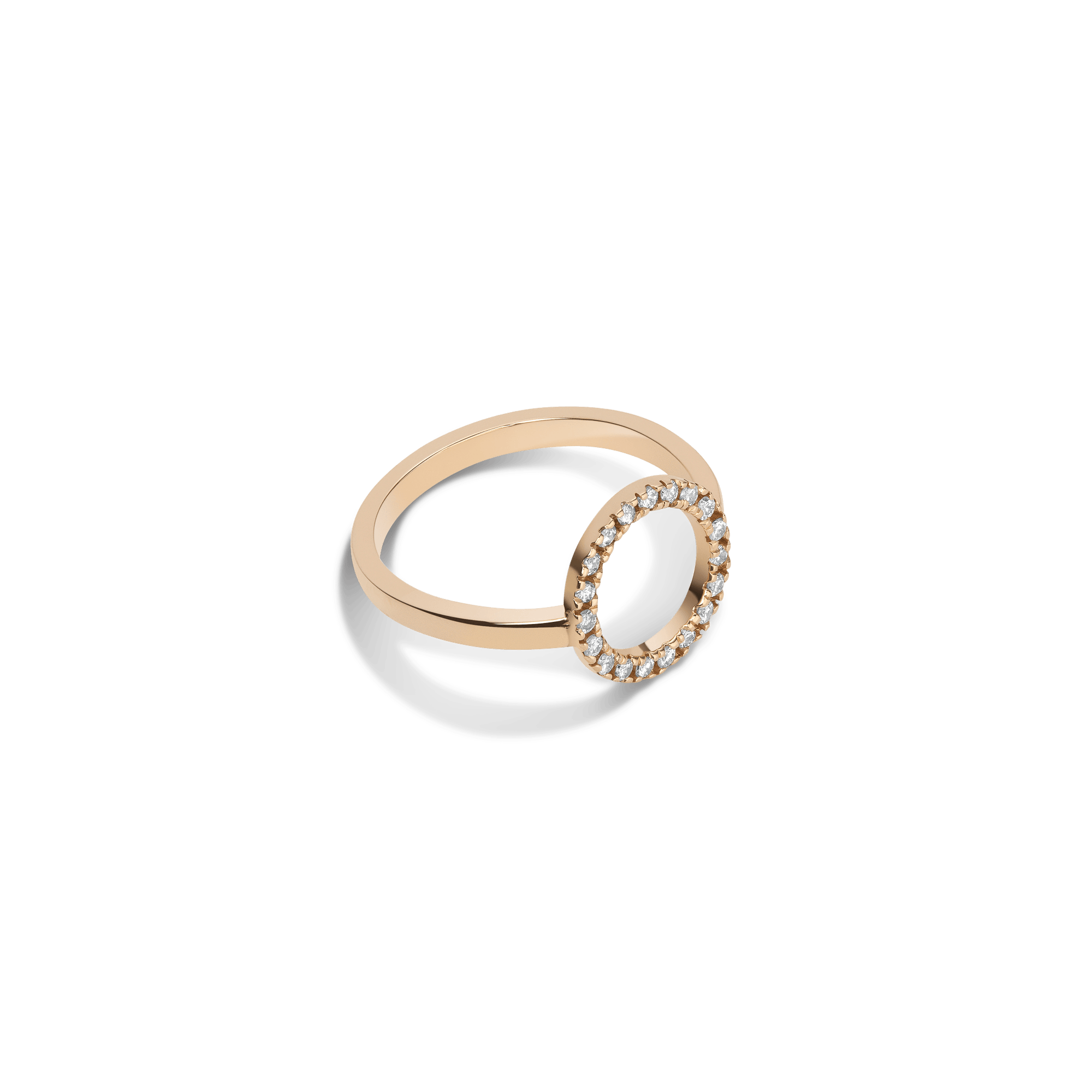 Diamond Circle Ring  Yellow Gold Vermeil 14k Yellow Gold 18k Yellow Gold White Diamonds Laid down