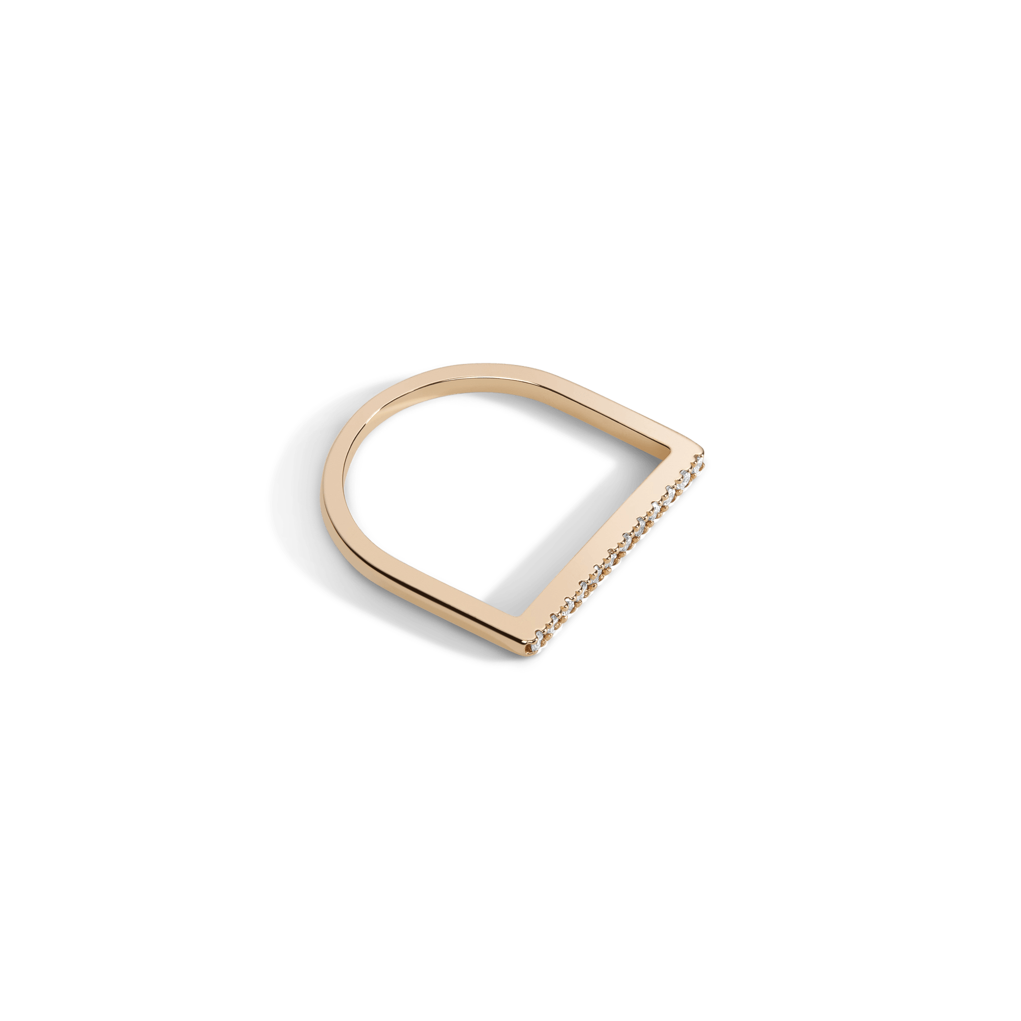 Diamond Bar Square Ring  Yellow Gold Vermeil 14k Yellow Gold 18k Yellow Gold White Diamonds Laid down