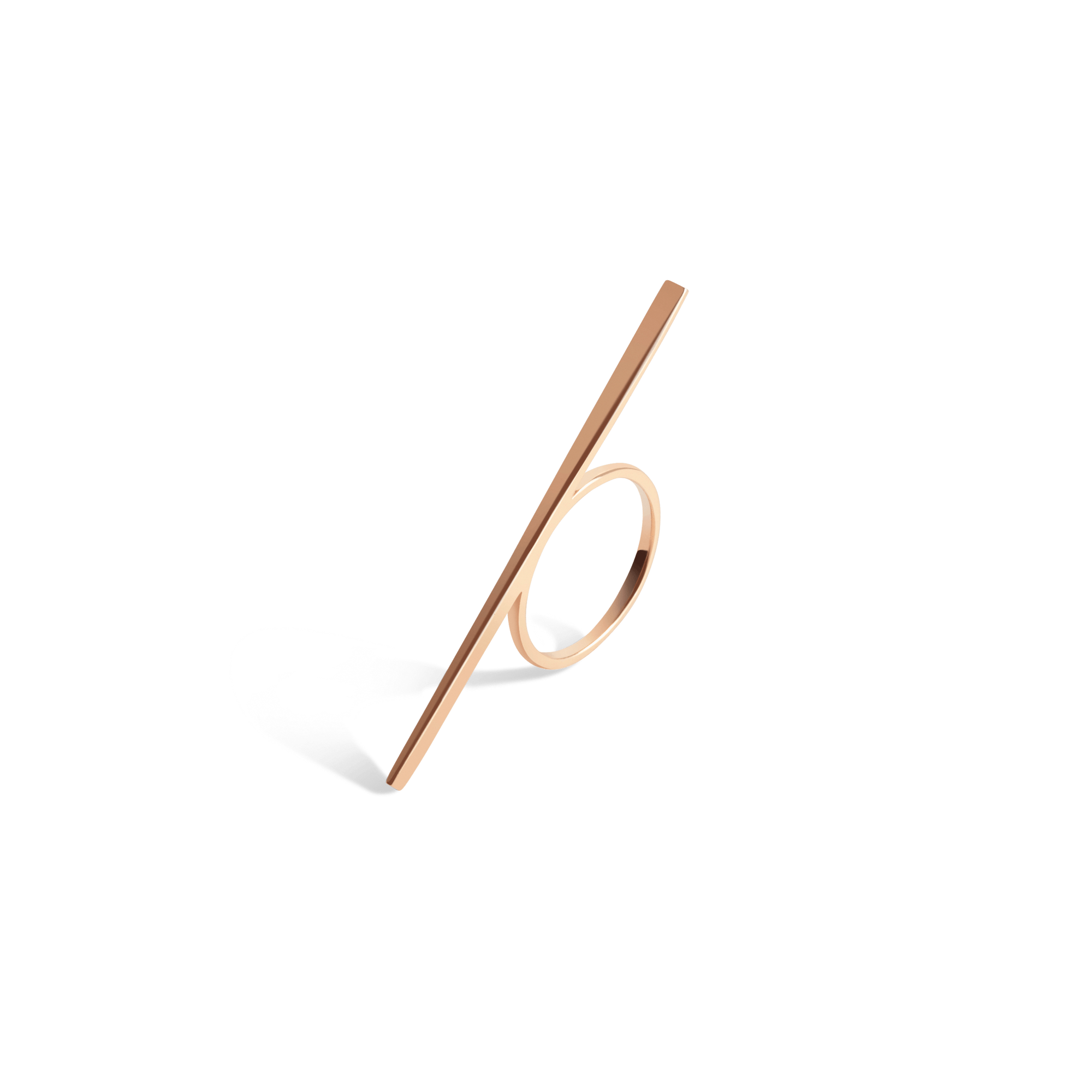 Obelisk Ring Rose Gold Vermeil 14k Rose Gold 18k Rose Gold    Front First