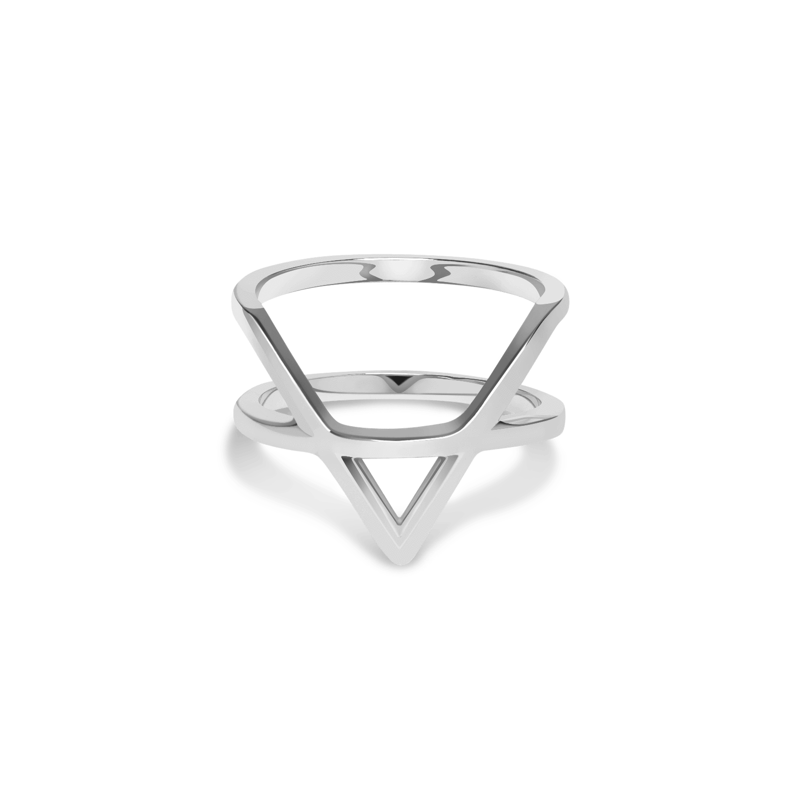Icon Ring Sterling Silver White Gold Vermeil 14k White Gold 18k White Gold   Front First