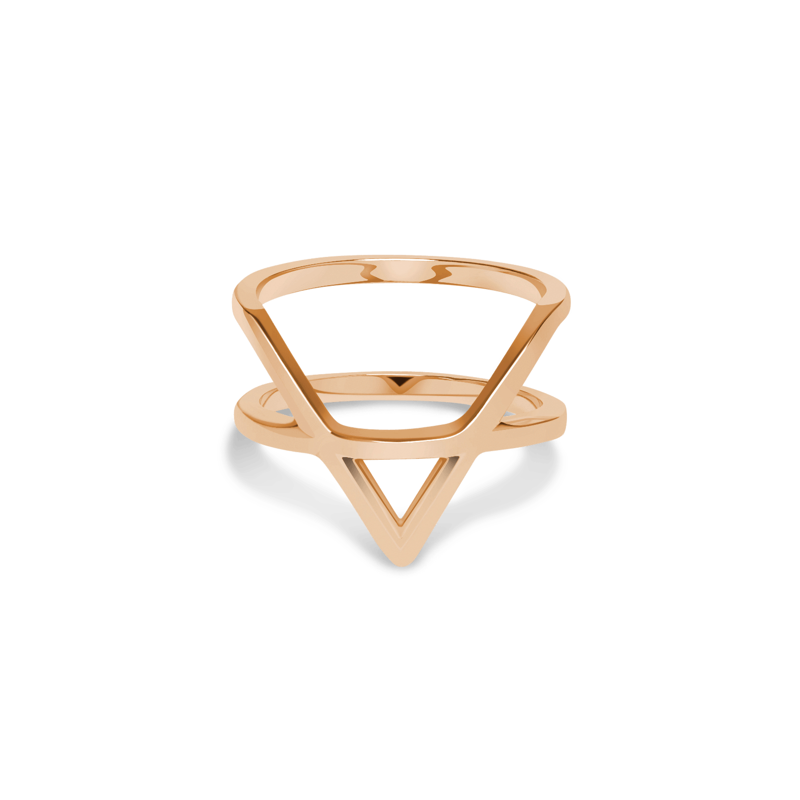 Icon Ring Rose Gold Vermeil 14k Rose Gold 18k Rose Gold     Front First