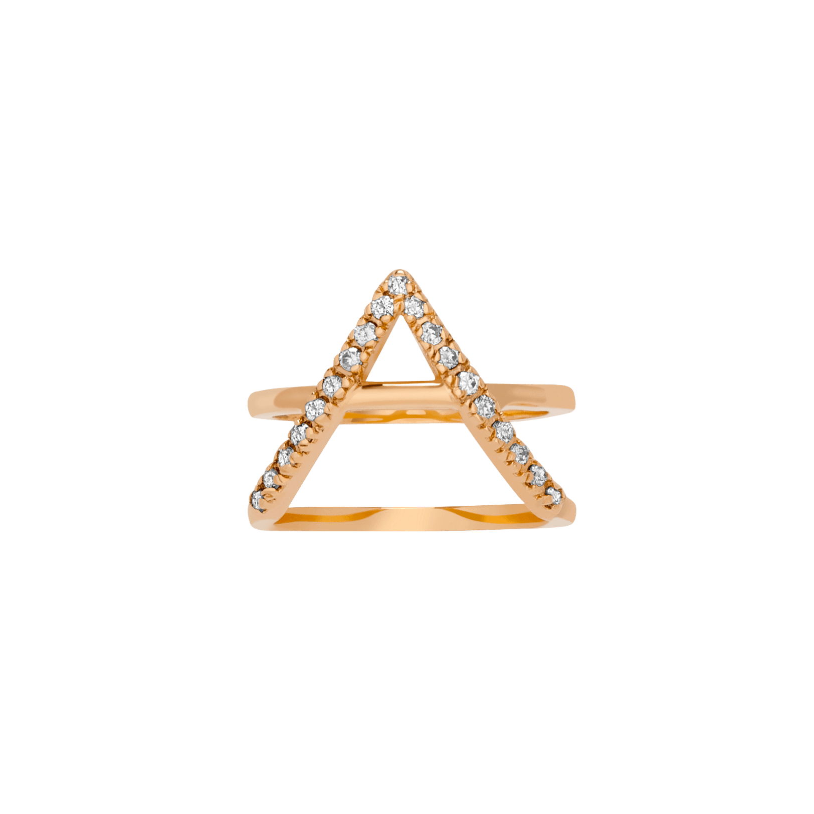 Icon Ring  Yellow Gold Vermeil 14k Yellow Gold 18k Yellow Gold White Diamonds Laid down