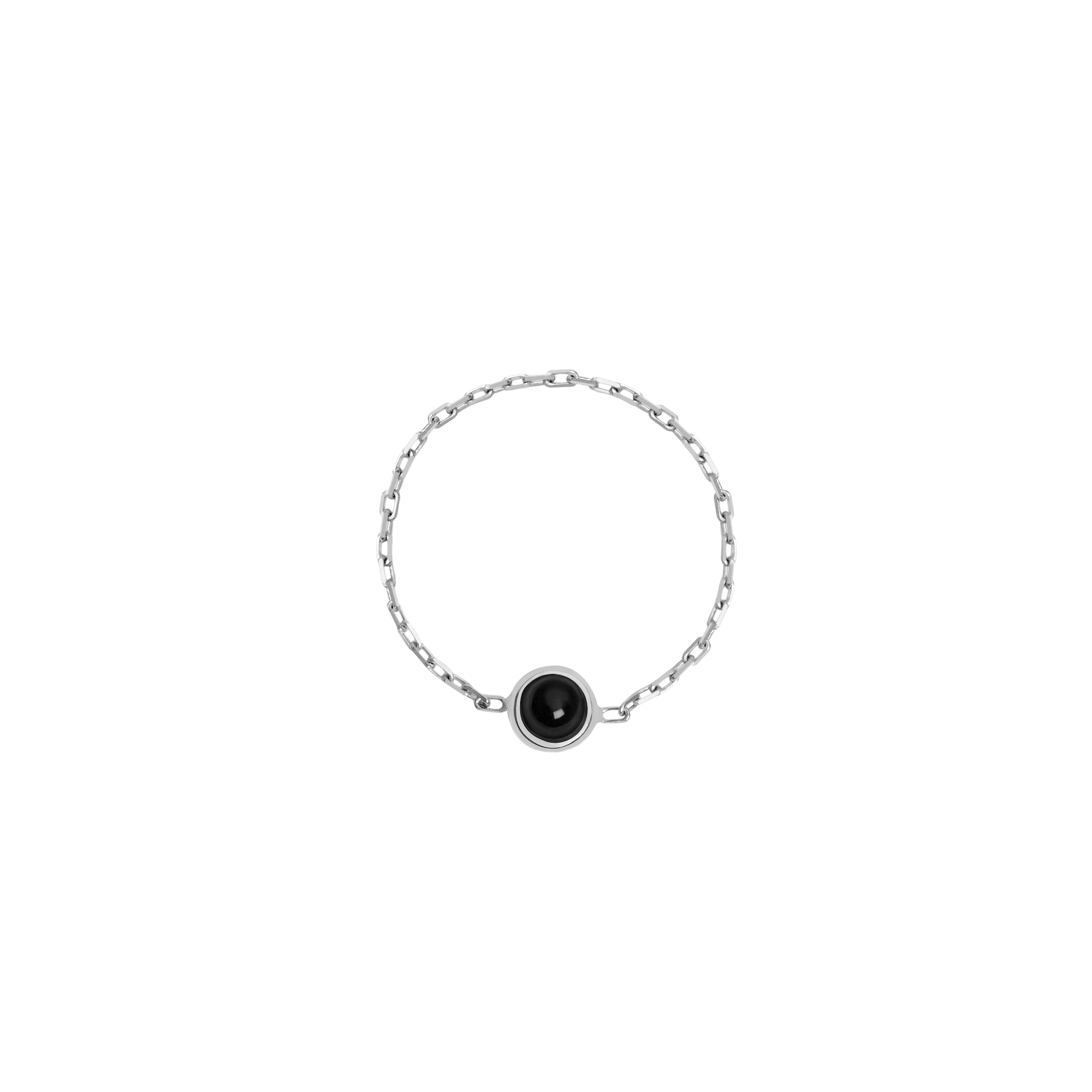 Mini Charm Circle Ring Sterling Silver White Gold Vermeil 14k White Gold 18k White Gold Front First