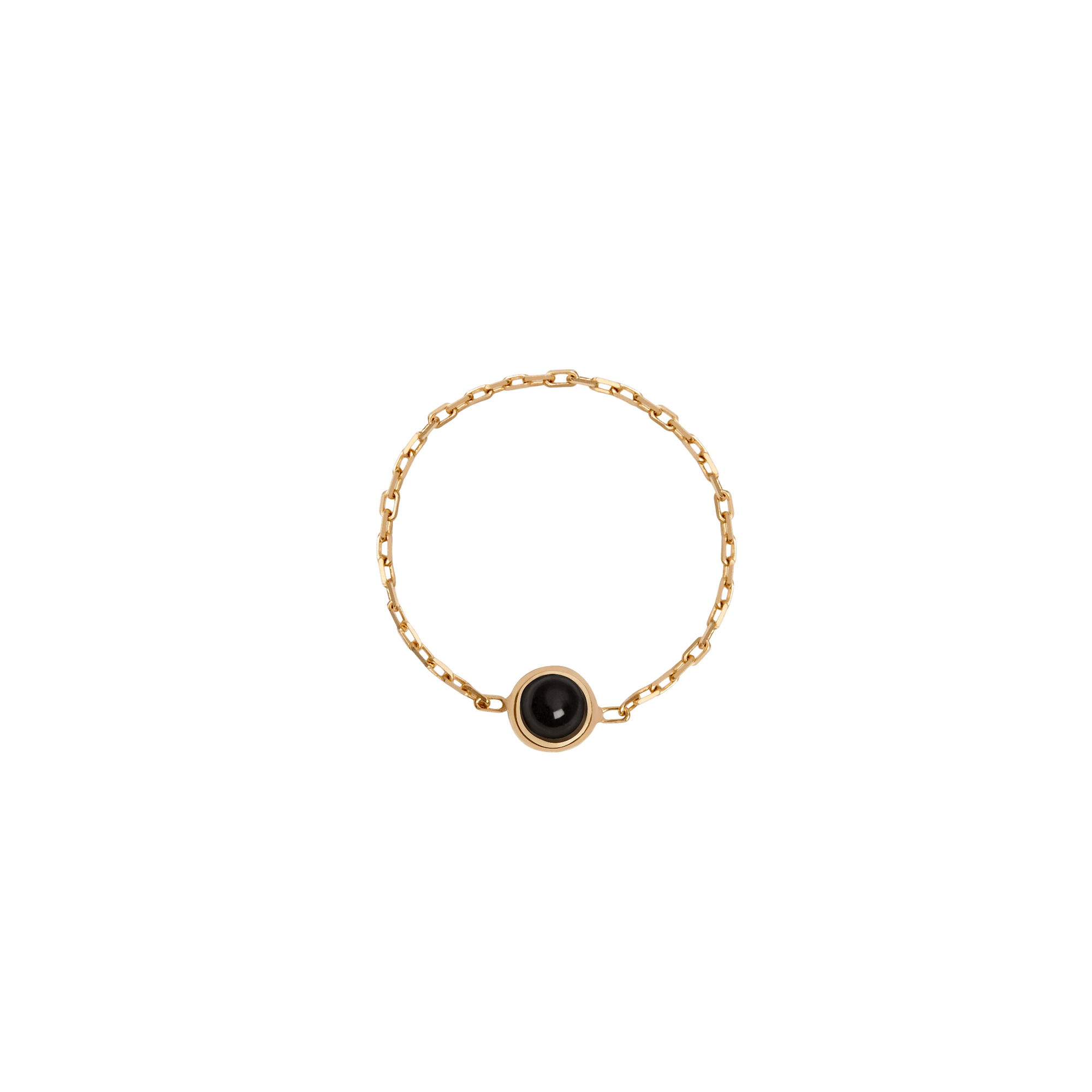 Mini Charm Circle Ring Yellow Gold Vermeil 14k Yellow Gold 18k Yellow Gold Front First