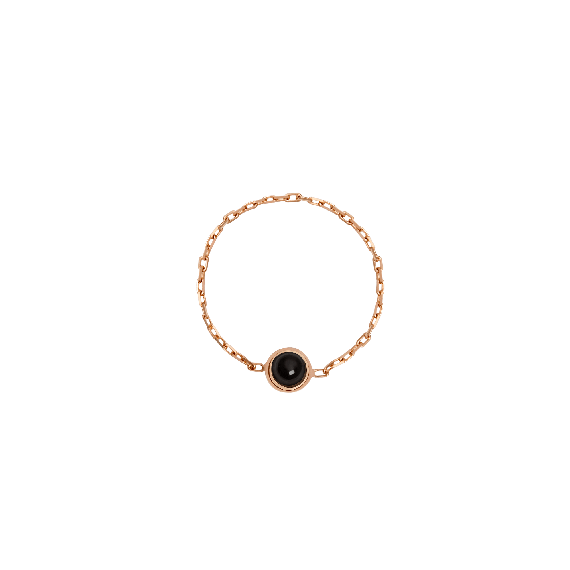 Mini Charm Circle Ring Rose Gold Vermeil 14k Rose Gold 18k Rose Gold     Front First