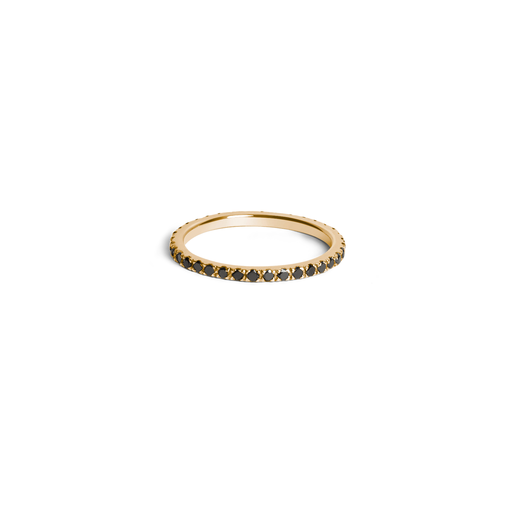 Quadricolor Ring  Yellow Gold Vermeil 14k Yellow Gold 18k Yellow Gold Black Diamonds Laid down
