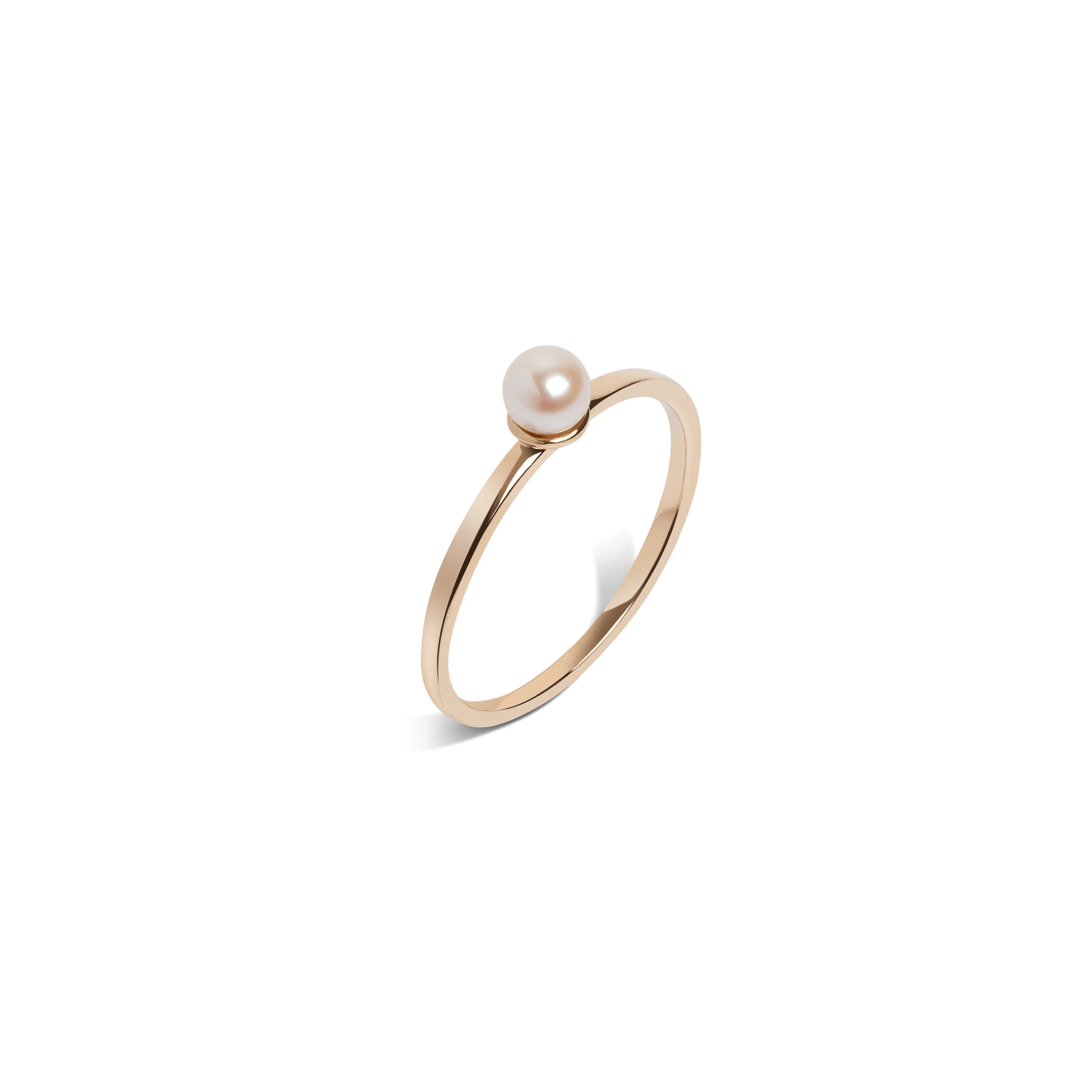 Simple Pearl Ri Yellow Gold Vermeil 14k Yellow Gold 18k Yellow Gold Half Side    Front First
