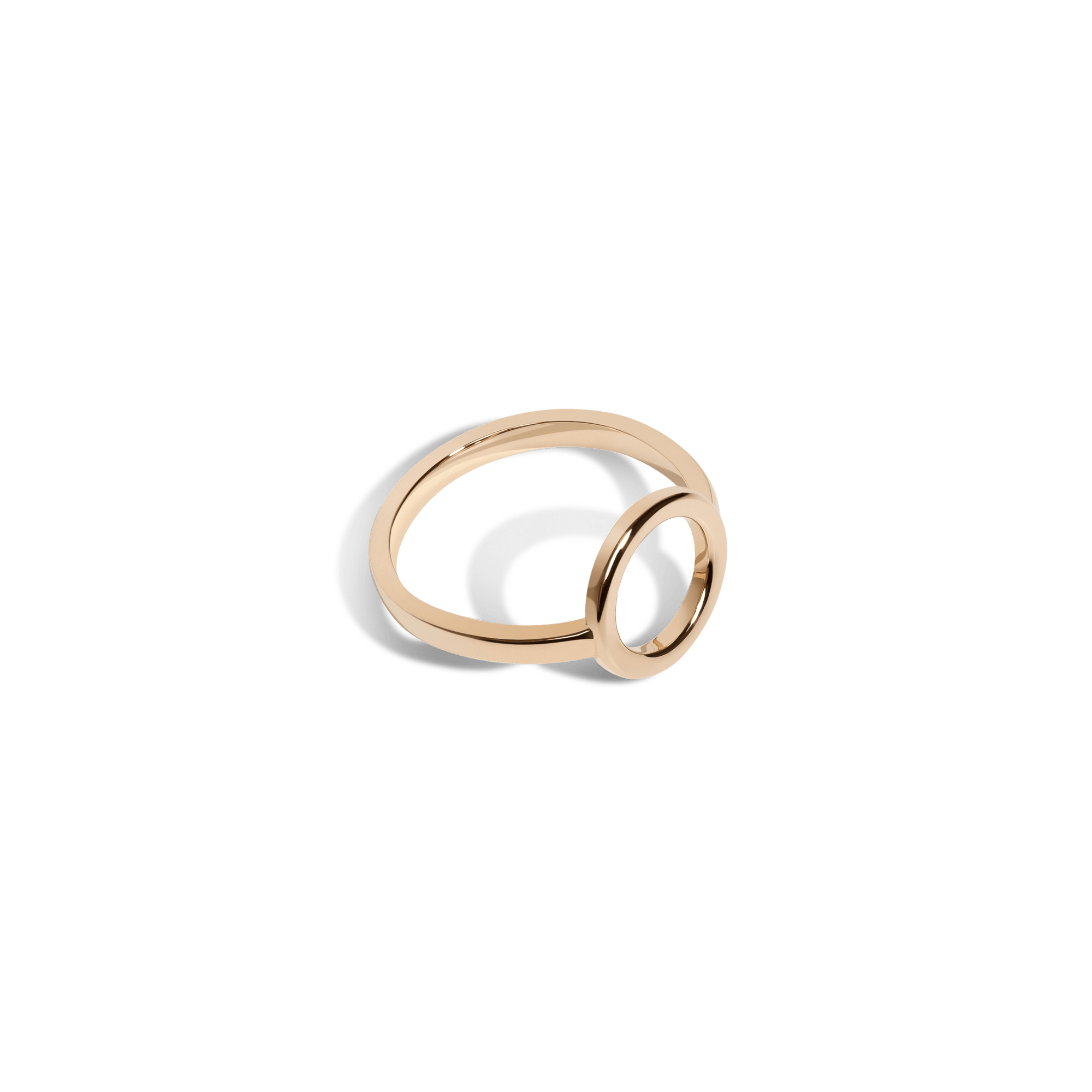 Solid Circle Ring Yellow Gold Vermeil 14k Yellow Gold 18k Yellow Gold Laid down