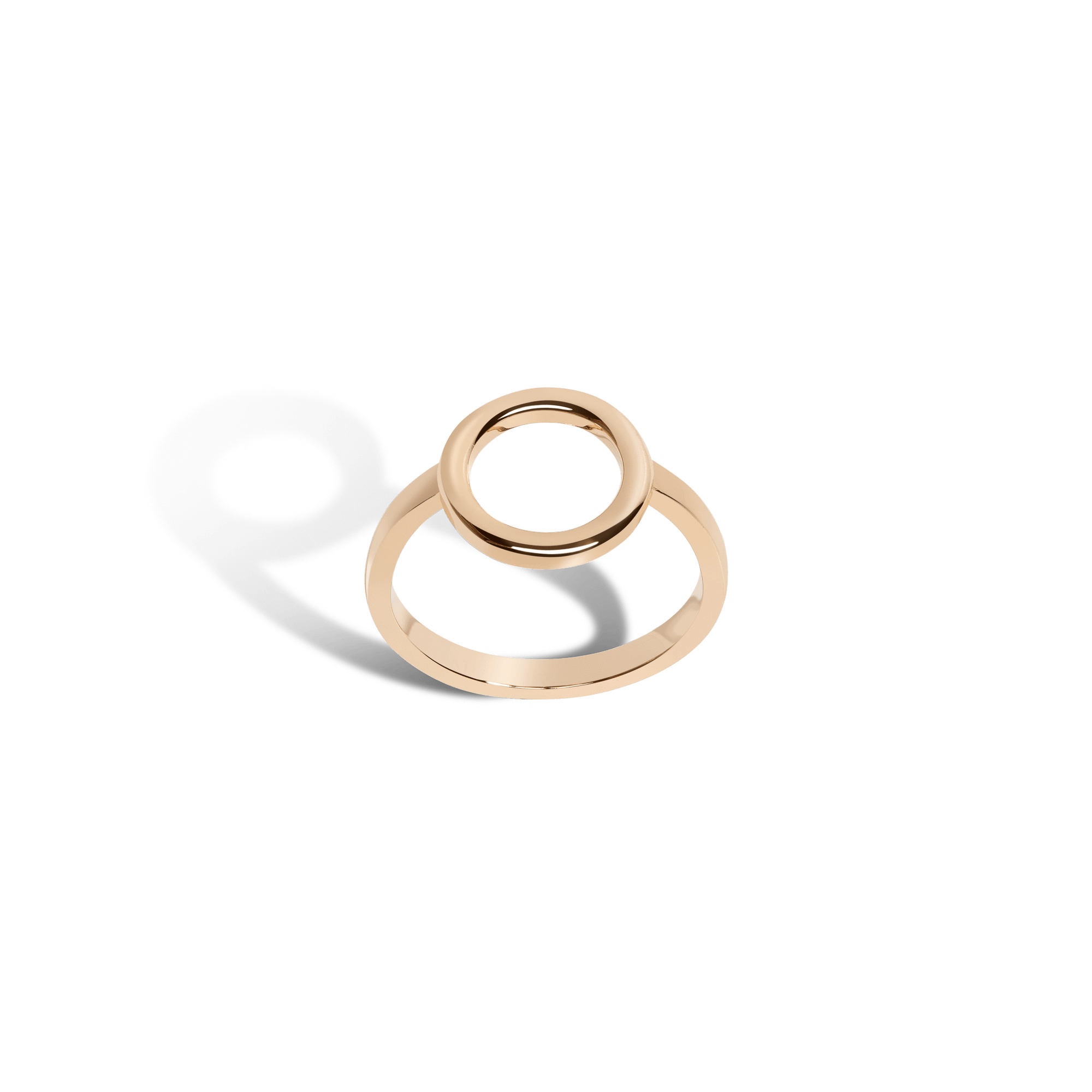 Solid Circle Ring Yellow Gold Vermeil 14k Yellow Gold 18k Yellow Gold