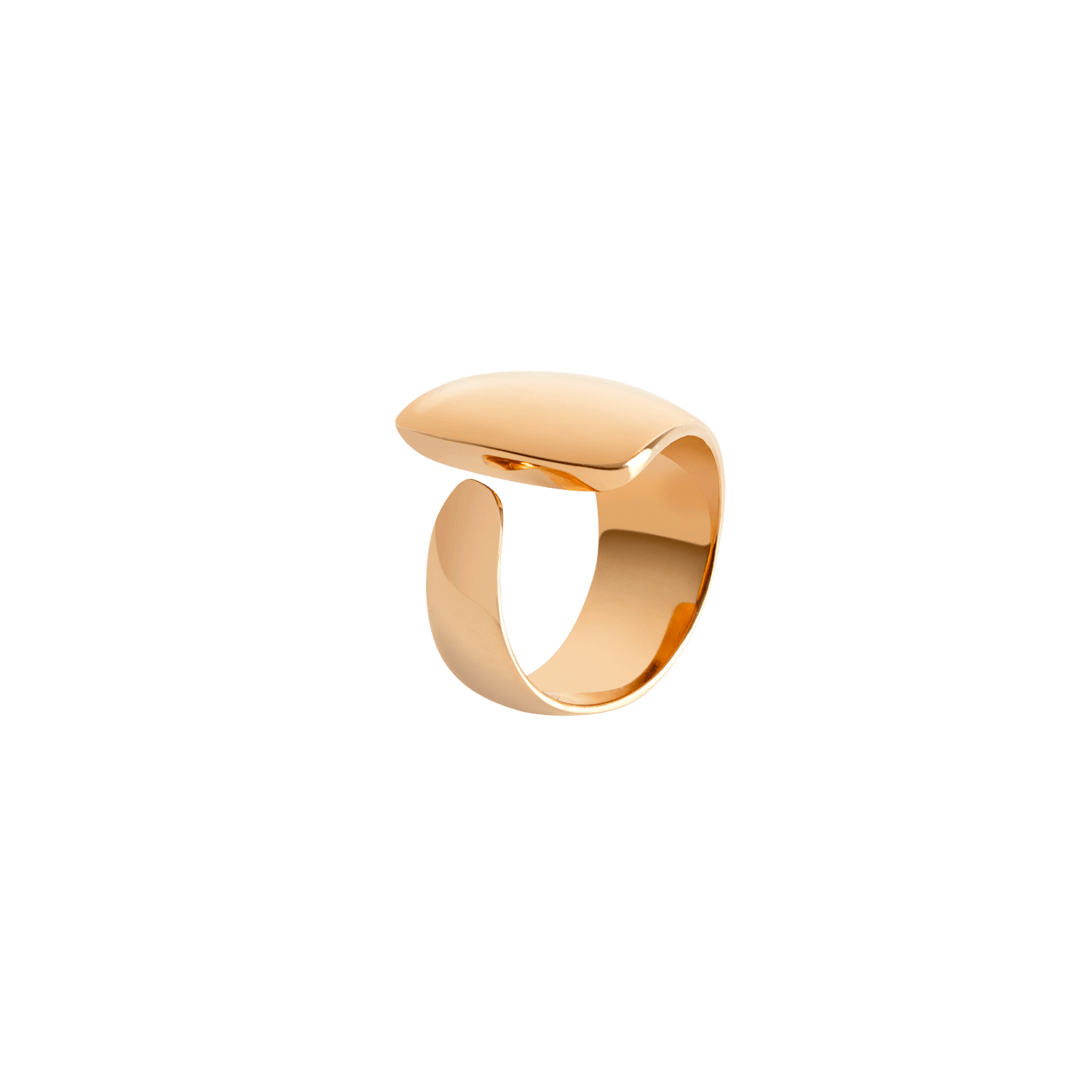 Arc Ring Rose Gold Vermeil 14k Rose Gold 18k Rose Gold Laid down   Front First