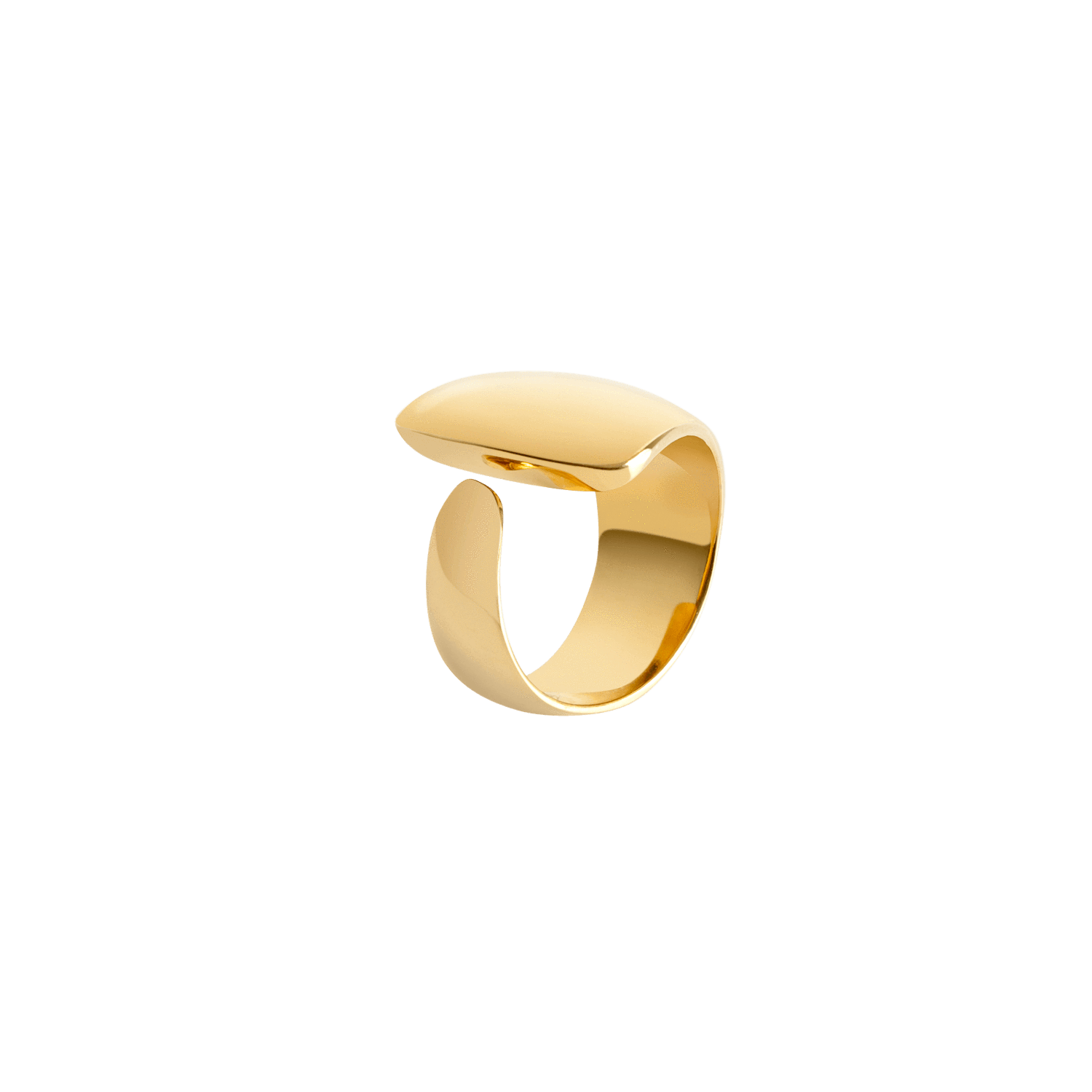 Arc Ring Yellow Gold Vermeil 14k Yellow Gold 18k Yellow Gold Half Side   Front First