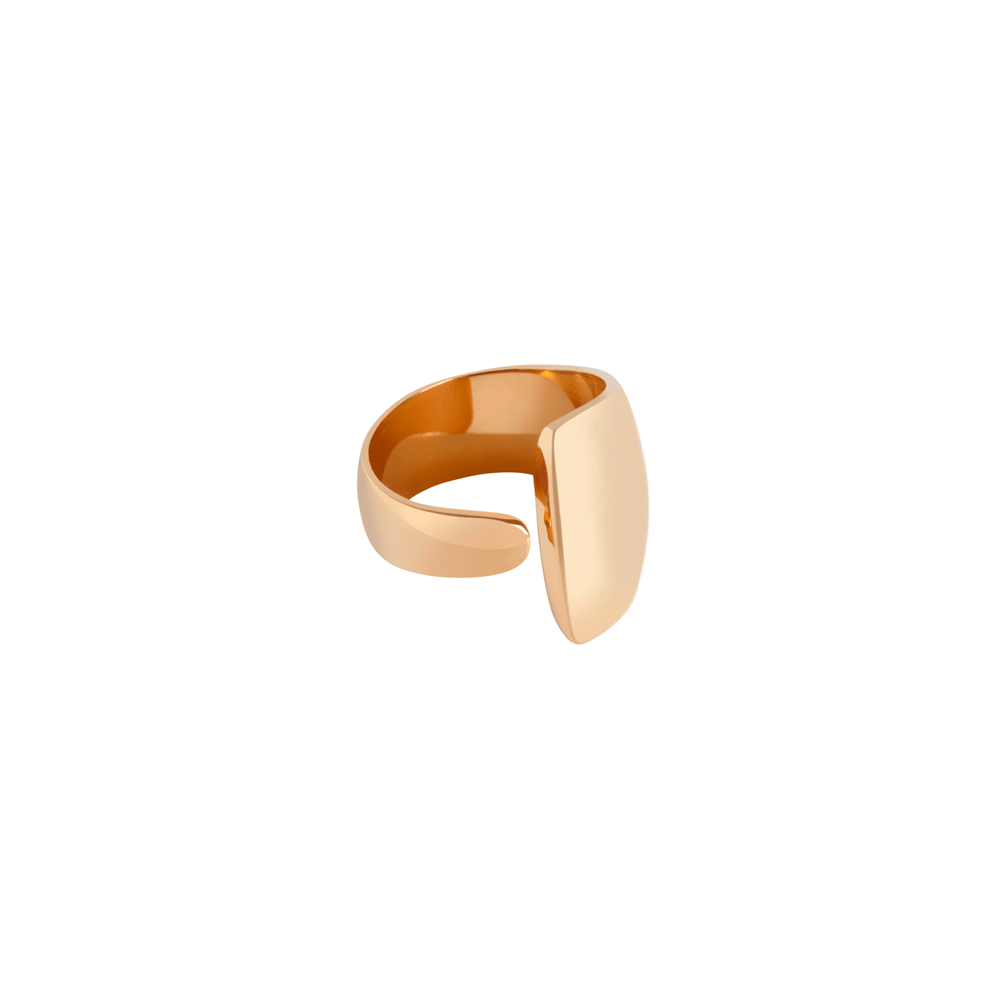 Arc Ring Rose Gold Vermeil 14k Rose Gold 18k Rose Gold Laid down
