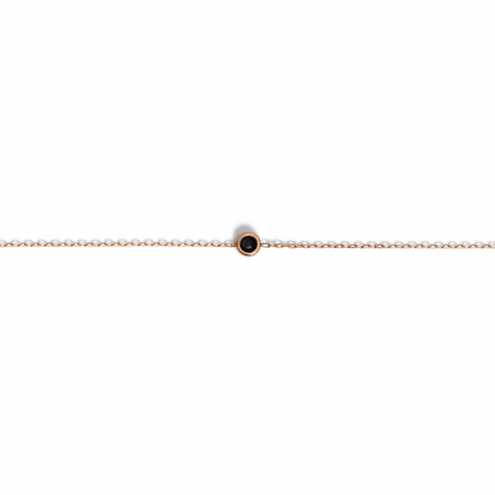 Mini Charm Circle Bracelet 14k Rose Gold 18k Rose Gold Front First