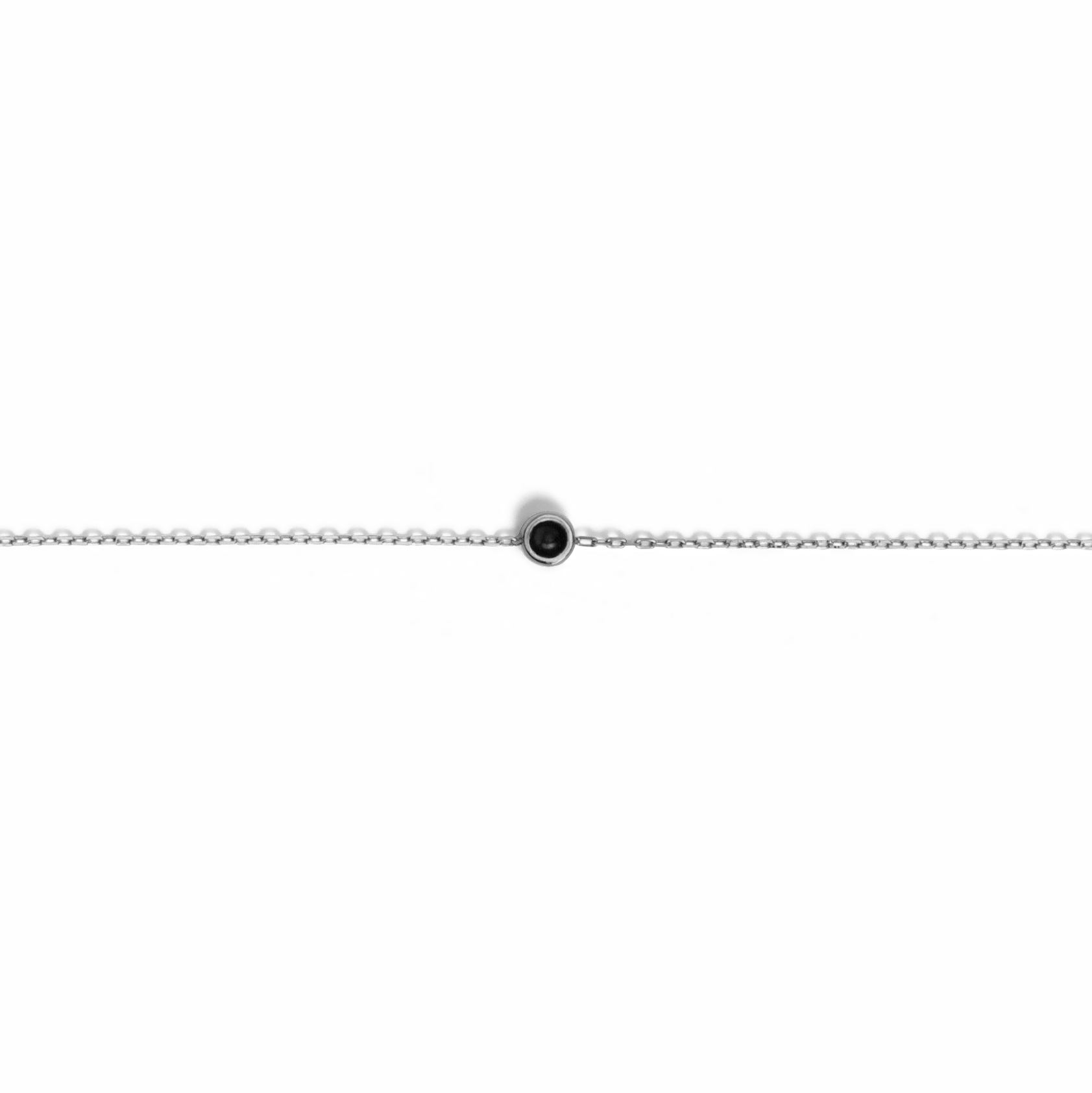 Mini Charm Circle Bracelet 14k White Gold 18k White Gold Front First